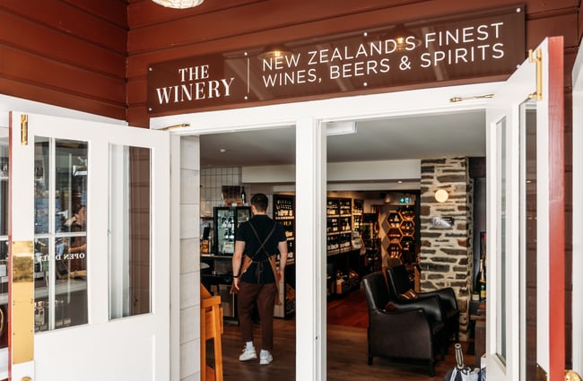 The entrance to The Winery in Arrowtown.