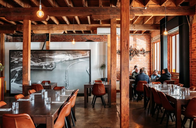The brick interior of The Works in Gisborne.