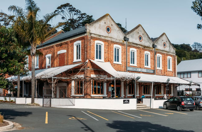 The brick exterior of The Works Gisborne.