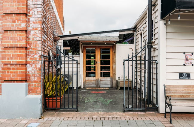 The side entrance to Three High Street cafe in Rangitikei.