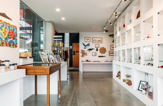 The inside of Toi Store at Pātaka.
