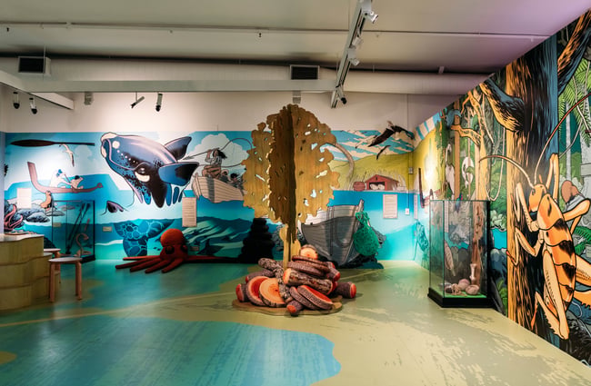 A kids play area inside Toi Store at Pātaka.