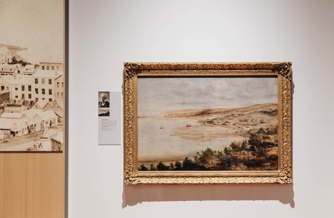 A painting on a wall.