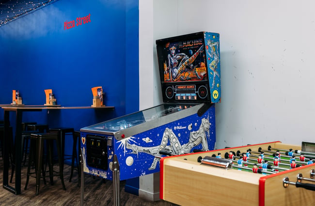 Arcade games at Tony's Pizza.