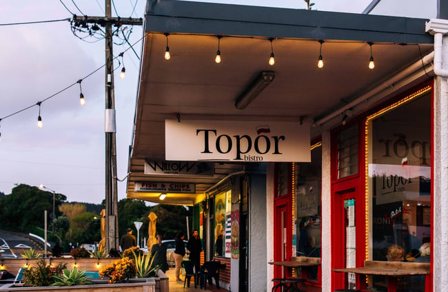 Exterior sign at Topor.