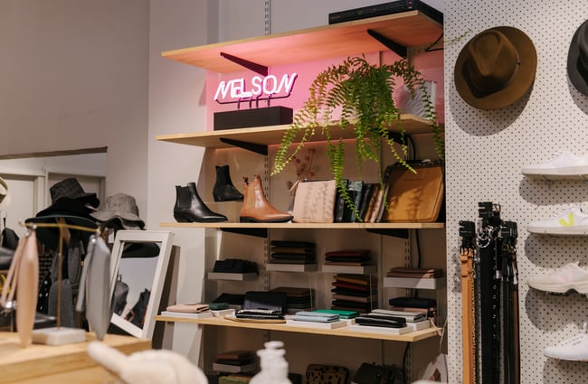 Accessories on display at Trouble and Fox.