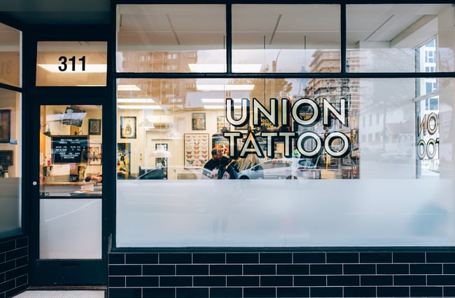 Outside Union Tattoo, Wellington.