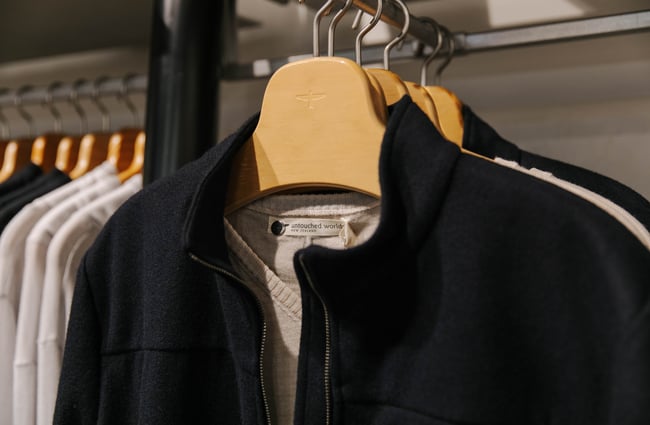 Close up of men's top.