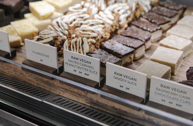 Slices in the cabinet.