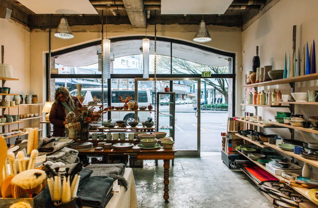Woman shopping at Vessel.