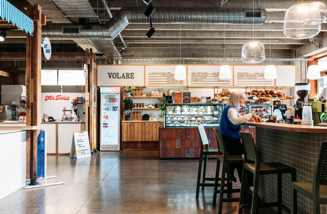 The inside of Volare East Hamilton.
