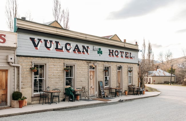 The exterior of Vulcan Hotel.