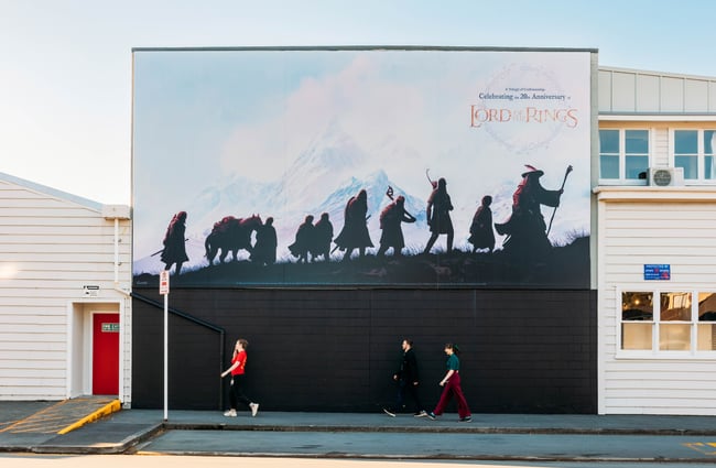 A Lord of the Rings sign.