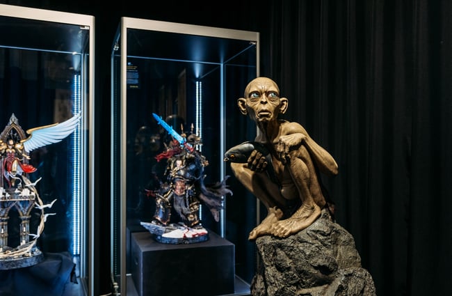 Gollum crouching.