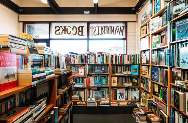 The inside of Wanderlust books in Alexandra.