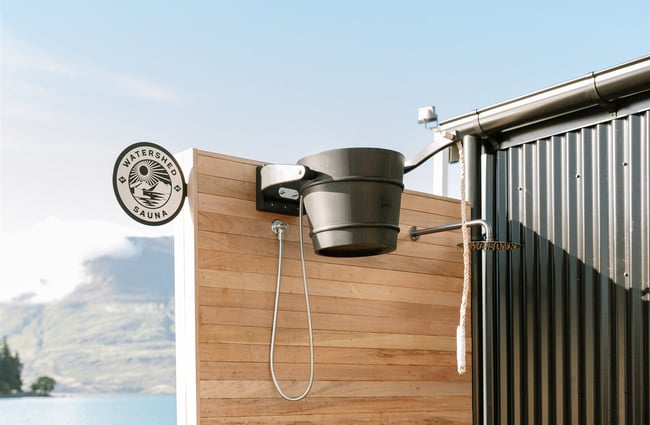 Bucket details at Watershed Saunas in Queenstown