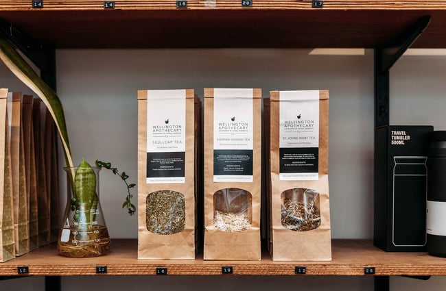 Close up of Wellington Apothecary tea