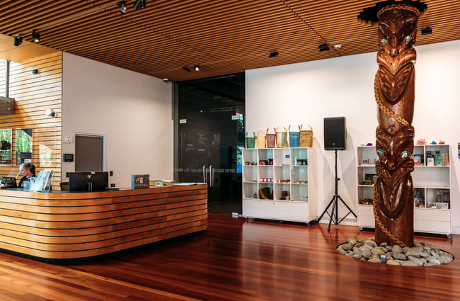 The information centre at Whirinaki Whare Taonga in Upper Hutt.