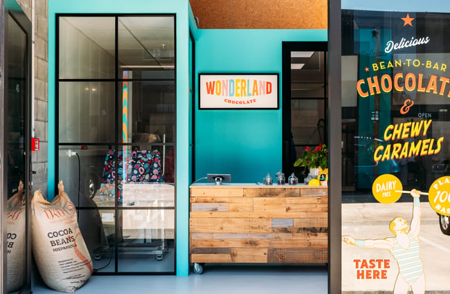 Exterior view of Wonderland Chocolate.