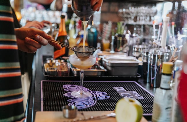 A cocktail being made.