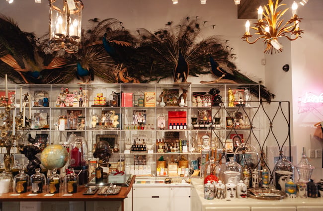 Perfume display.