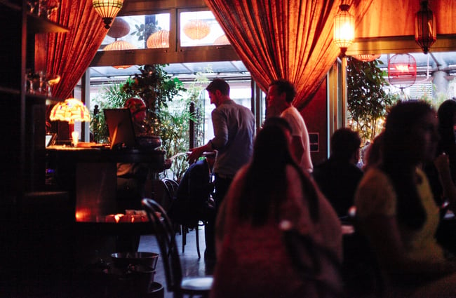 The restaurant interior.