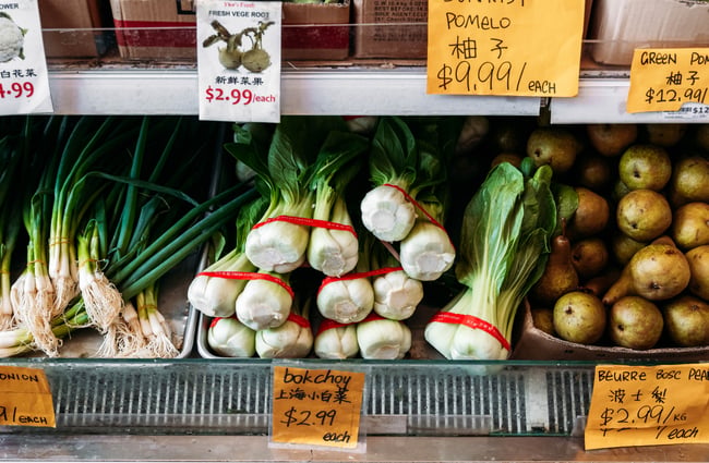 Fresh produce at Yan's Supermarket.