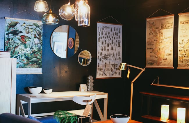 Homewares on display.