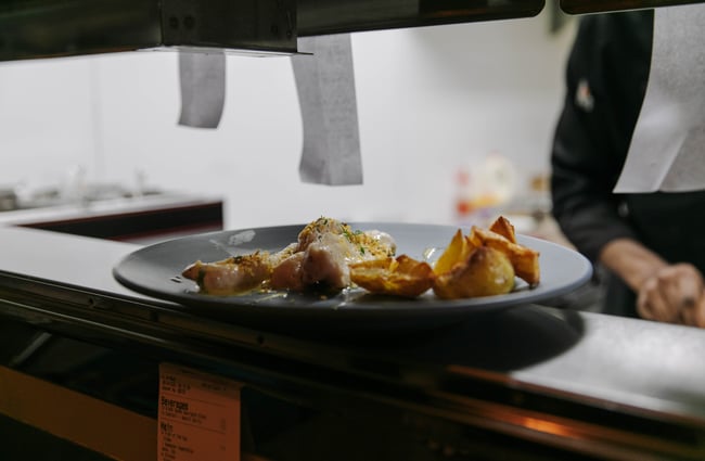 Chicken dish on the pass at Zephyr.