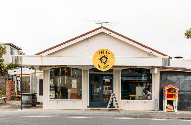 The exterior of Zephyr Wainui.