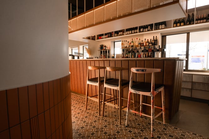 The bar at Freemans in Christchurch.