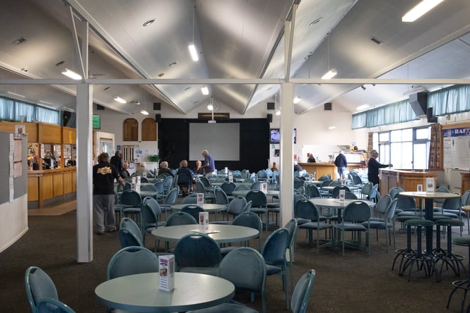 The seating area inside New Brighton Club.