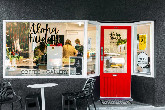 Exterior of Aloha Friday, Porirua.