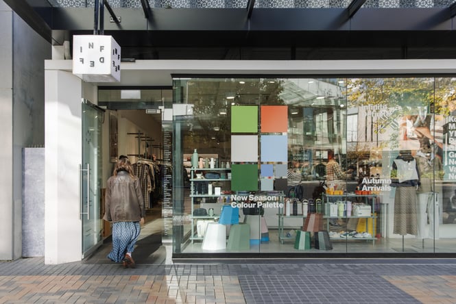 Infinite Definite shopfront in Christchurch.