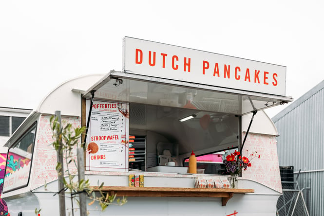 A Dutch Pancakes caravan.