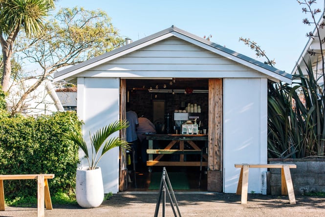 Exterior of Proof and Stock, New Plymouth.
