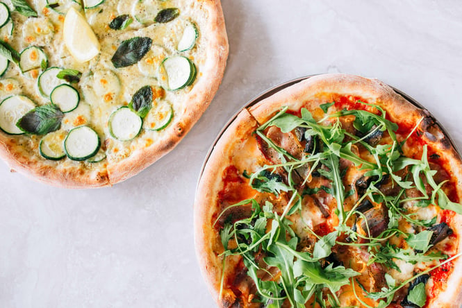 Close up of pizza.