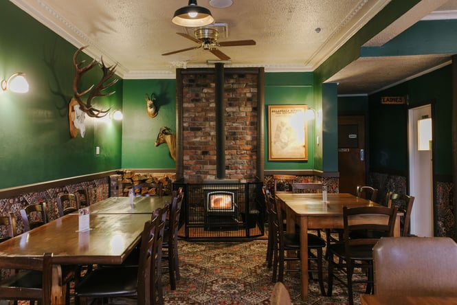 Dining area at Silverstream Hotel, Kimbell.