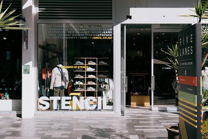Exterior of Stencil store in Christchurch