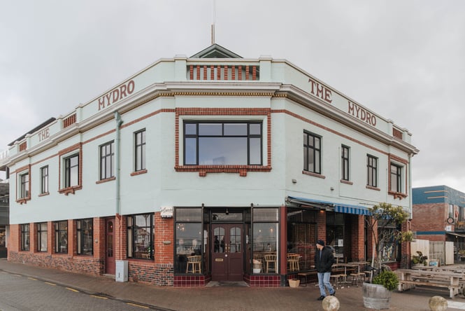 The building's exterior.