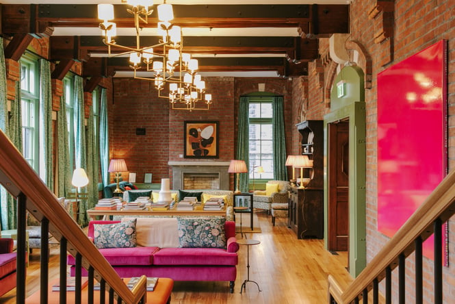 A Modern Gothic lounge design.
