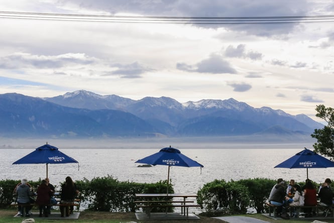 Outdoor seating area at The Pier Hotel.