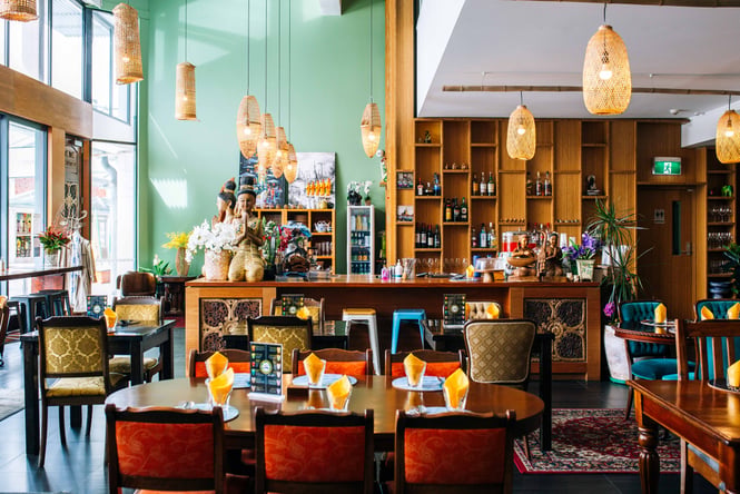 Dining area at Tuk Tuk Thai.