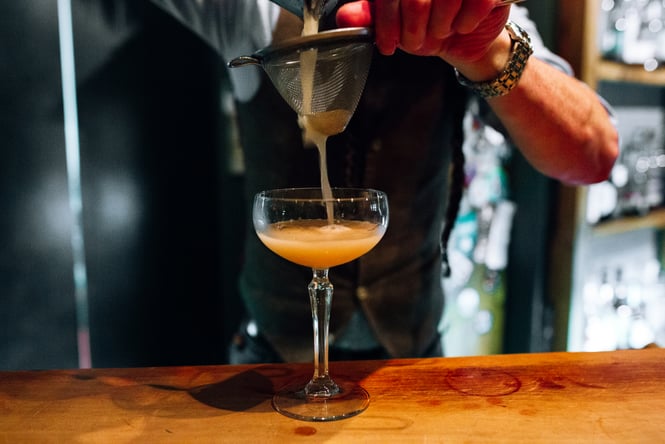 Cocktail in the making at Wonder Horse, Hamilton.