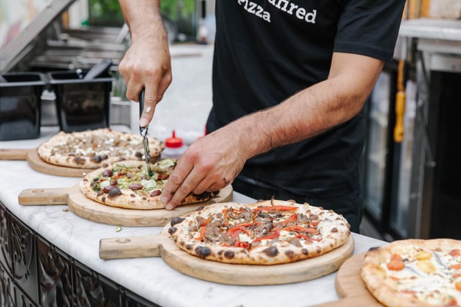 Pizza lineup at Arbour.