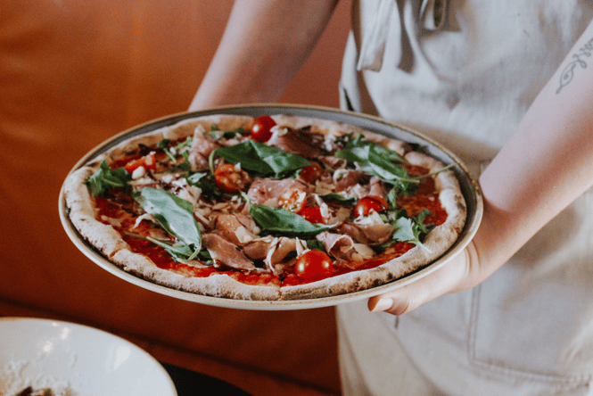 Pizza at The Birdwood.
