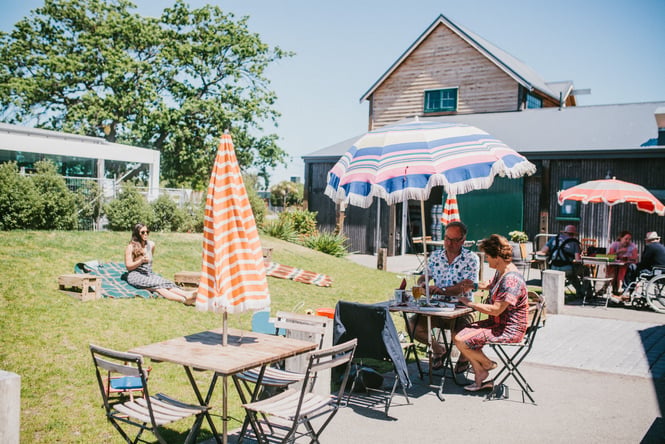 Outdoor dining at The Laboratory.