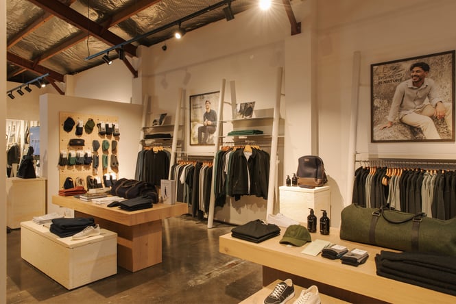Racks of clothing at Untouched World.