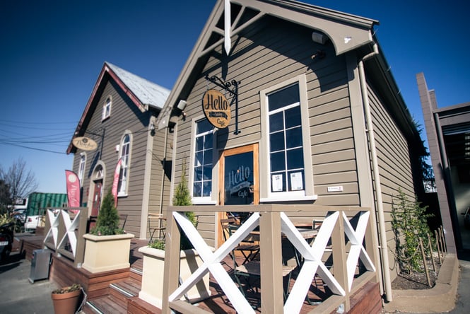 Exterior of Hello Sunday in Christchurch.