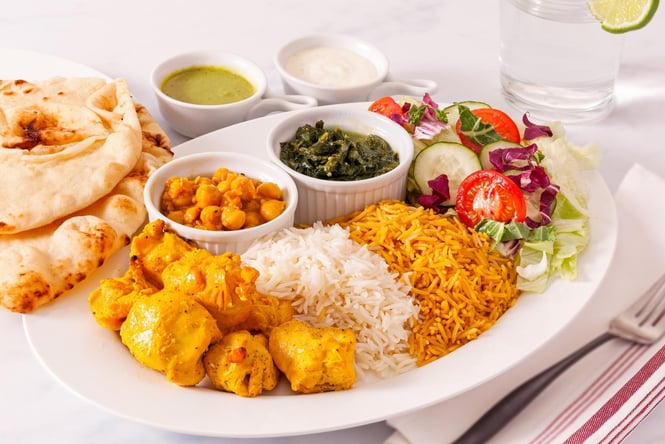 Afghan food on a plate.